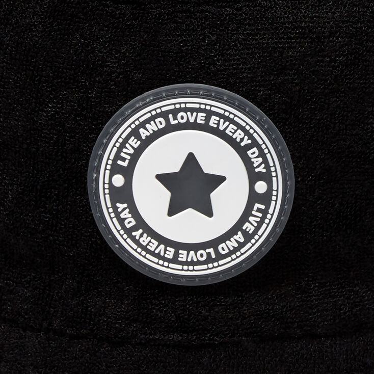 Sporty Black Bucket Hat,