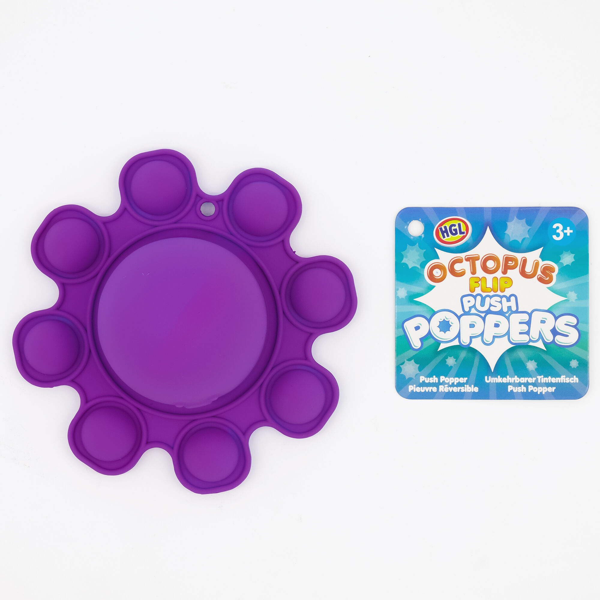 Octopus Flip Push Poppers Fidget Toy – Styles May Vary,