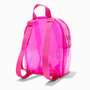 Pink Heart Vinyl Backpack,