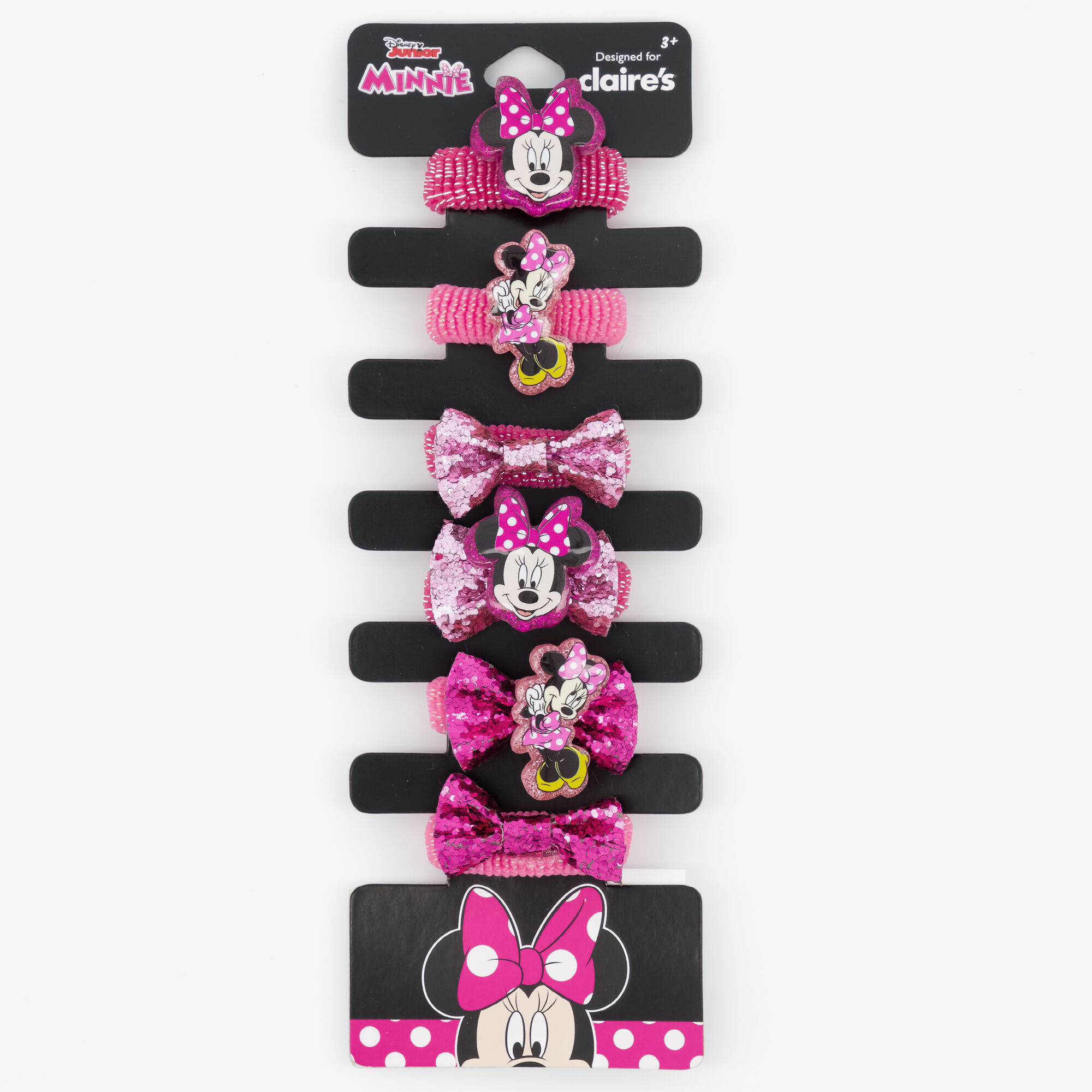 Disney Minnie Mouse Glitter Hair Bobbles – Pink, 6 Pack,