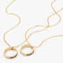 Best Friends Gold Ring Pendant Necklaces - 2 Pack,