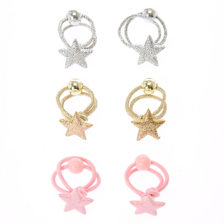 Lot de 6 &eacute;lastiques &agrave; cheveux paillet&eacute;s avec &eacute;toile,