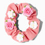 Claire&#39;s Club Dainty Flower Pink Scrunchie,