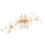 Rose Gold Large Floral Branch Hair Comb,
