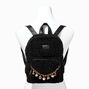 Black Sherpa &amp; Gold Chain Medium Backpack,
