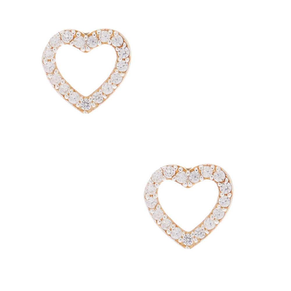 Claire's heart best sale earrings