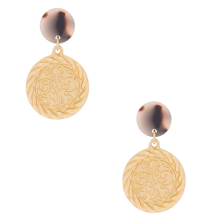 Claire's Pendantes à motif pièces 3,8 cm couleur doré