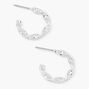 Silver 20MM Twisted Hoop Earrings,