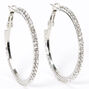 Silver 40MM Glitter Hoop Earrings,