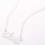 Silver Aloha Pendant Necklace,