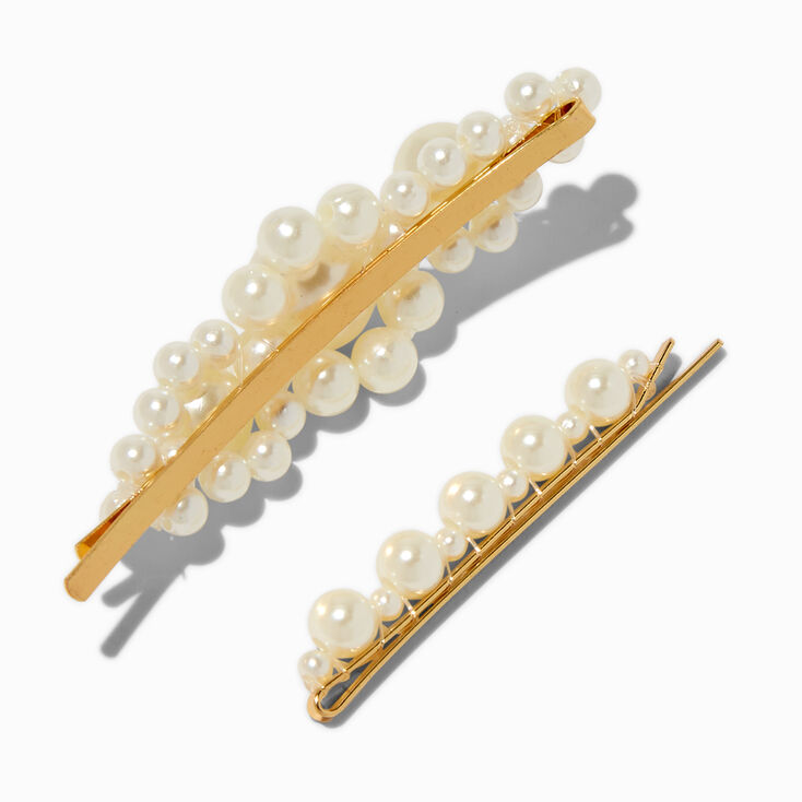 Ivory Pearl Hair Pins - 2 Pack ,
