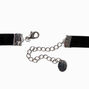 Black Crystal Swag Velvet Choker Necklace,