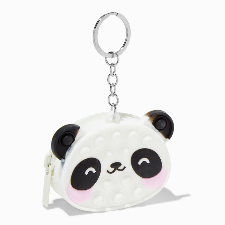 Popper Panda Mini Jelly Coin Purse Keychain,