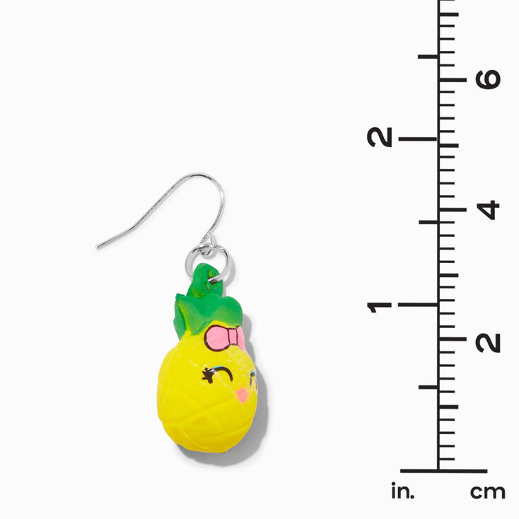 1&quot; Penelope the Pineapple Squish Drop Earrings - Yellow,