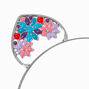Purple Enamel Flowers Cat Ears Headband,