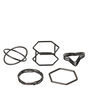 Lot de 5&nbsp;bagues g&eacute;om&eacute;triques de tailles vari&eacute;es,