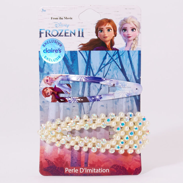 Claire's Barrettes à paillettes La Reine des Neiges 2 ©Disney - Lot de 2