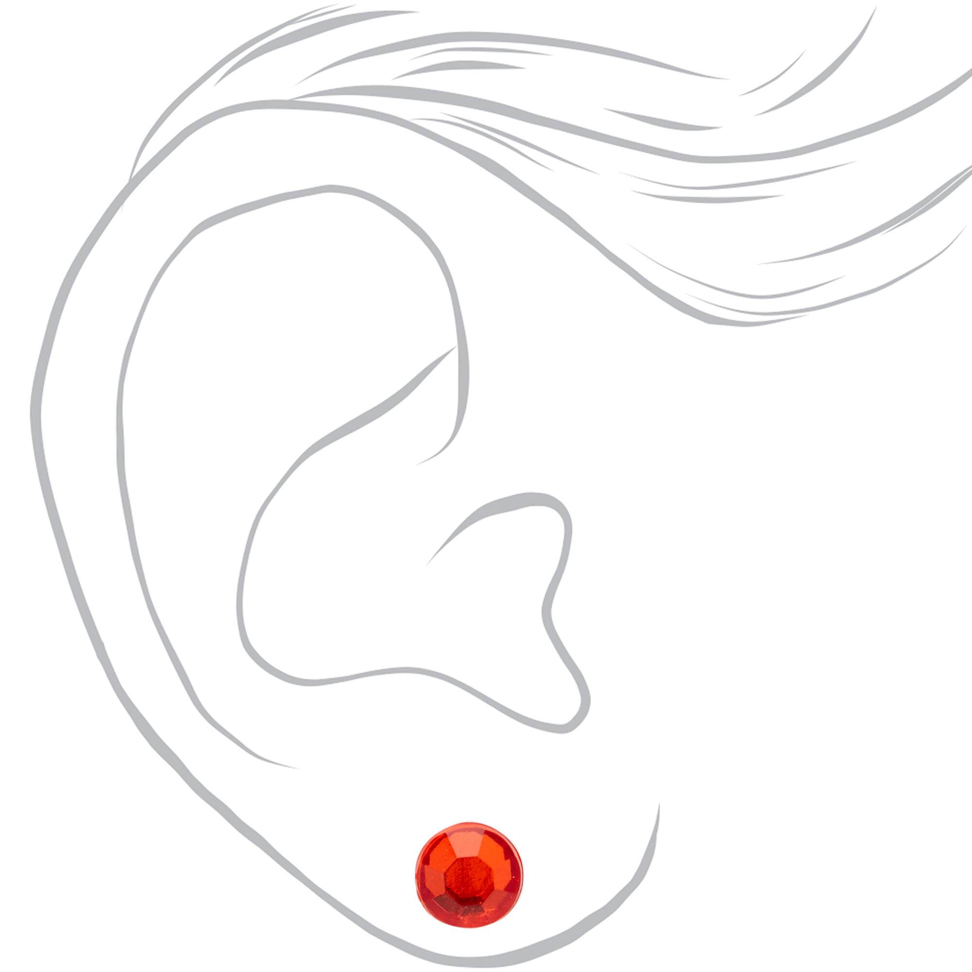 Claire's Club Holiday Stick On Earrings - 60 Pack,