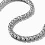 C LUXE by Claire&#39;s Sterling Silver Plated Cubic Zirconia Tennis Bracelet,