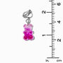 Pink Ombre Glitter Gummy Bears&reg; 0.75&quot; Clip-On Drop Earrings,