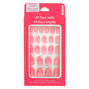 Jelly French Tip Press On Faux Nail Set - Pink, 24 Pack,
