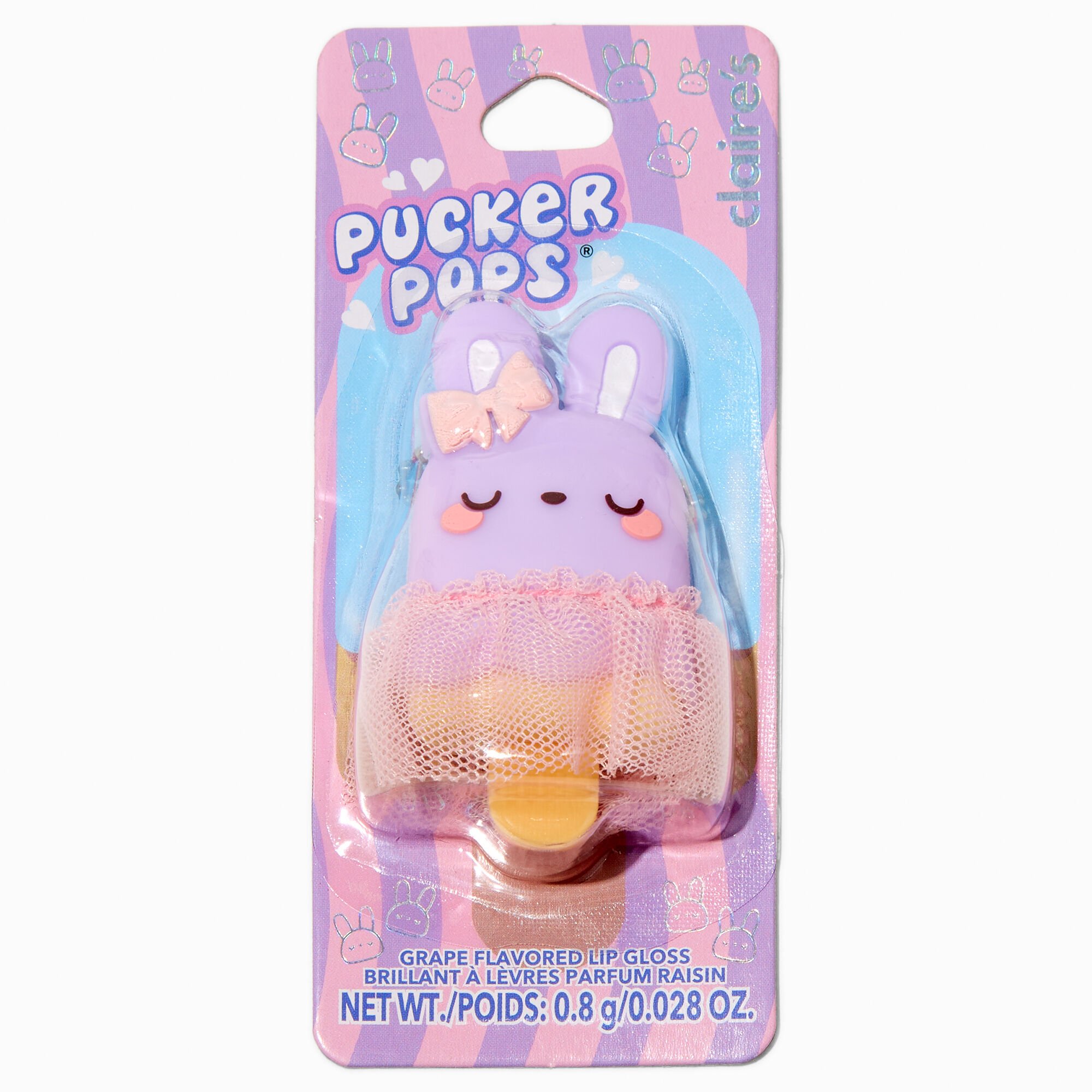 Pucker Pops® Purple Bunny Tutu Lip Gloss - Grape