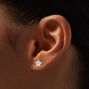 C LUXE by Claire&#39;s Sterling Silver Crystal Star Stud Earrings,