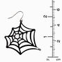 Black Spiderweb Drop Earrings,