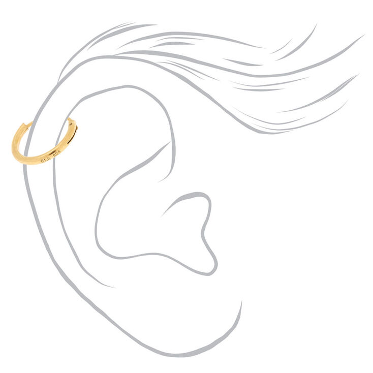 Cr&eacute;oles pour cartilage 10&nbsp;mm couleur argent&eacute;e et couleur dor&eacute;e,