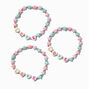 Claire&#39;s Club Love Star Beaded Stretch Bracelets - 3 Pack,