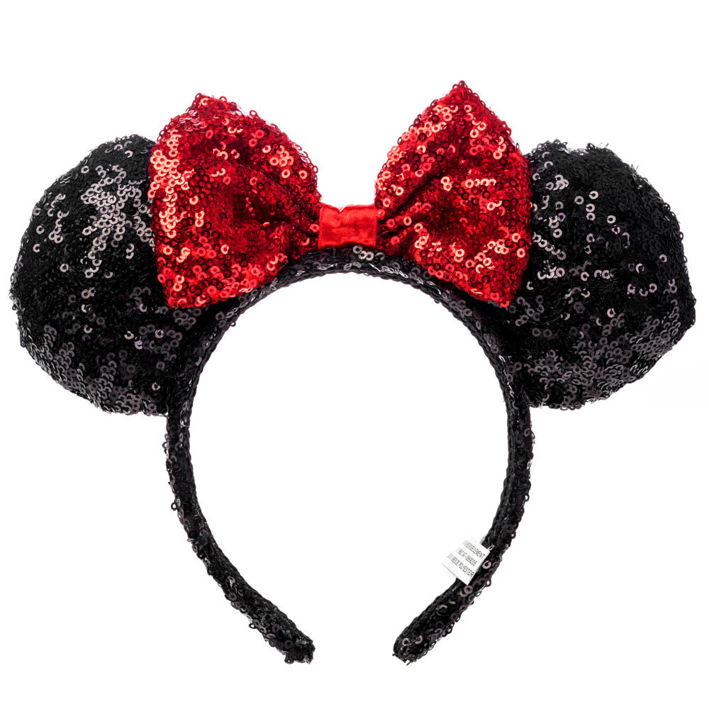 12 x Minnie mouse ears hairband fancy dress party hen night glitter black 