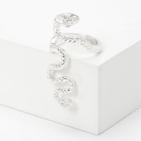 Silver-tone Snake Statement Ring,