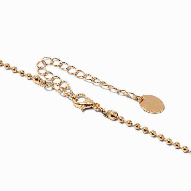 Gold-tone Padlock Pendant Necklace,