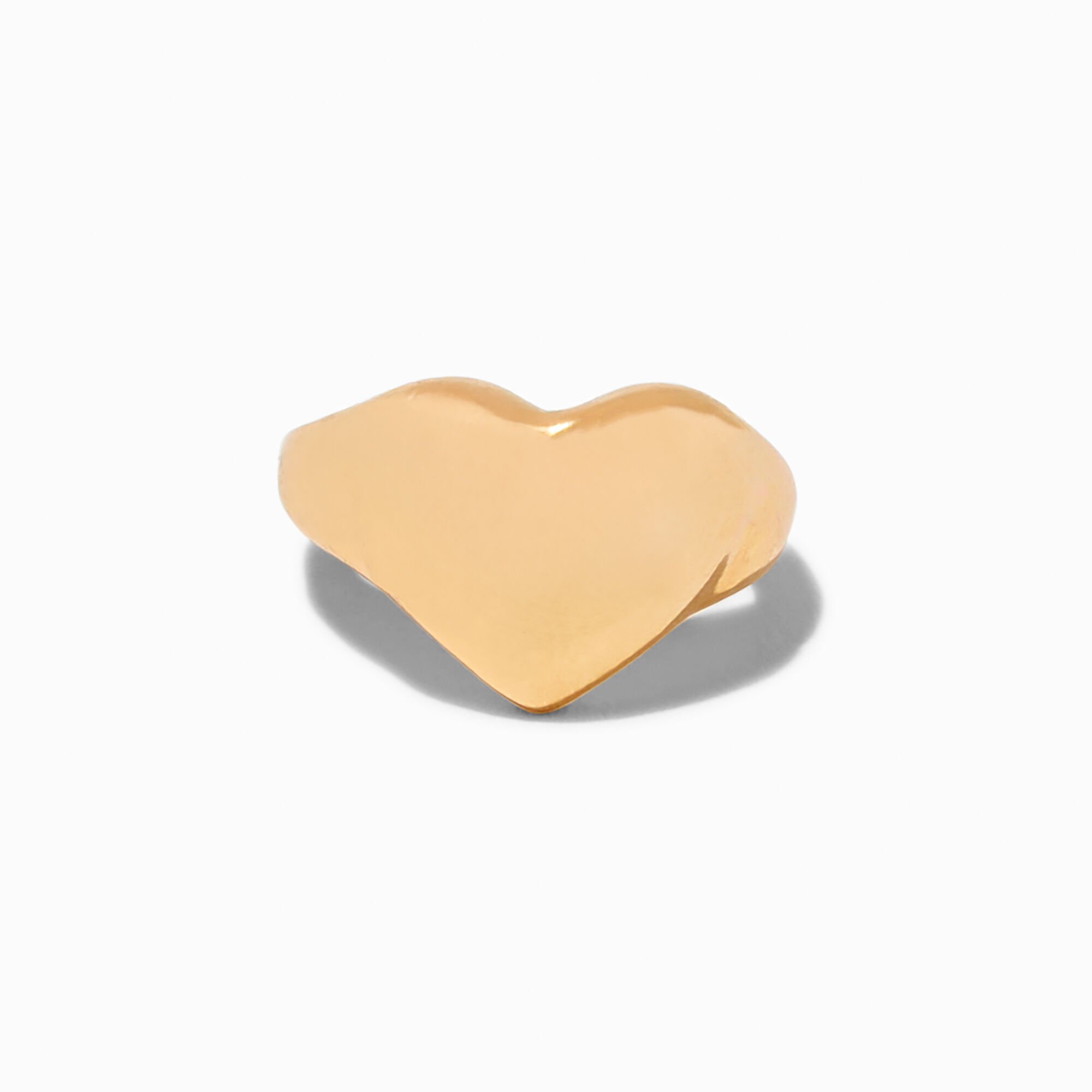 Manchette d'oreille cœur bombé couleur dorée,