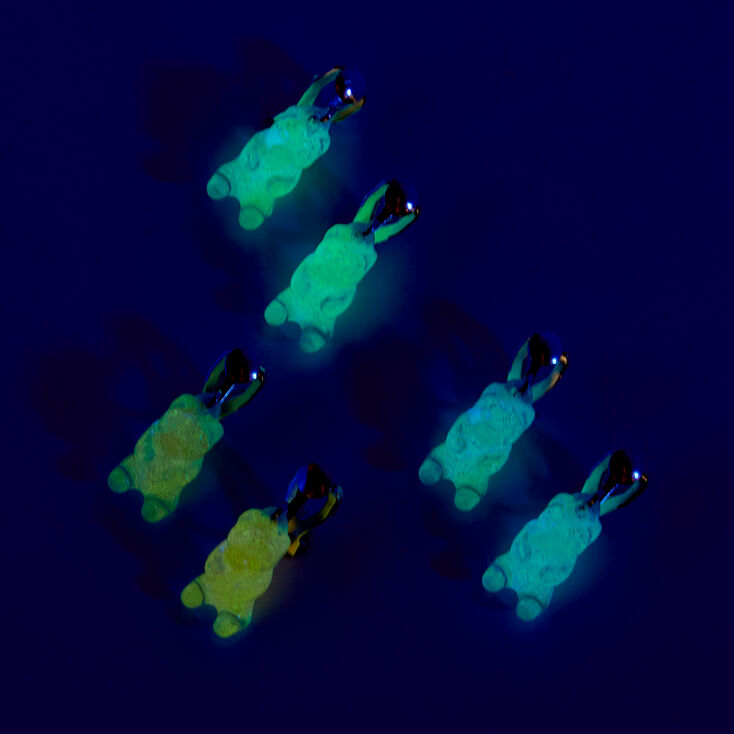 Pastel 0.5&quot; Glow In The Dark Gummy Bears&reg; Clip-On Drop Earrings - 3 Pack,