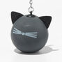 Black Cat Glitter Stress Ball Keyring,