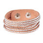 Studded Layered Wrap Bracelet - Pink,