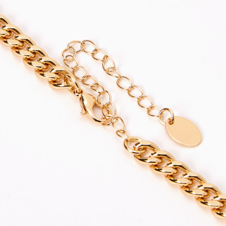 Gold-tone Cuban Chain 20&quot; Necklace,