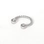 Silver 16G Braided Horseshoe Cartilage Hoop Earring,