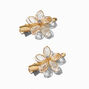 Claire&#39;s Club Gem Flower Gold-tone Hair Clips - 2 Pack,