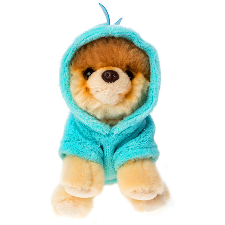 Petite peluche Boo avec sweat &agrave; capuche bleu dragon,