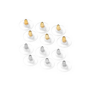 12 embouts avec coussinet en plastique pour boucles d&#39;oreilles,