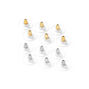 12 embouts avec coussinet en plastique pour boucles d&#39;oreilles,