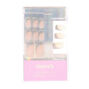 Faux ongles carr&eacute;s biseaut&eacute;s style French manucure avec paillettes - Lot de 24,