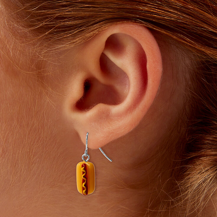 Hot Dog Drop Earrings,