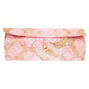 Trousse de maquillage de voyage qui s&rsquo;enroule peau de serpent - Rose,