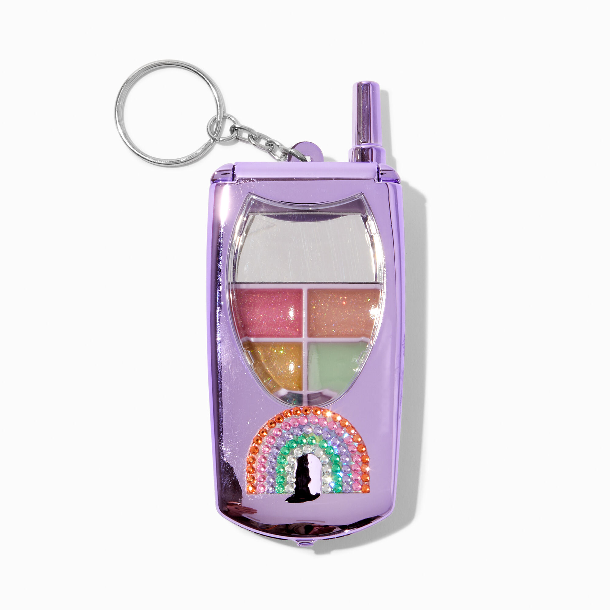 View Claires Chrome Rainbow Flip Phone Lip Gloss Set Purple information