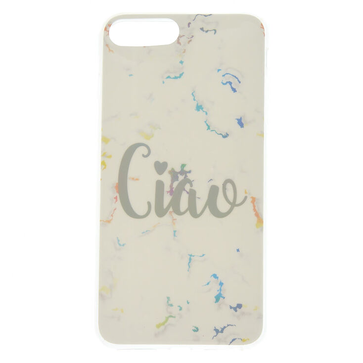 Claire's Coque de portable Ciao effet marbre blanc - Compatible avec iPhone 6/7/8