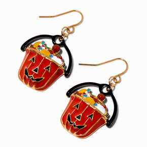 Halloween Trick-or-Treat Basket Drop Earrings,