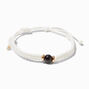 Black Pearl Woven Adjustable Bracelet - White,